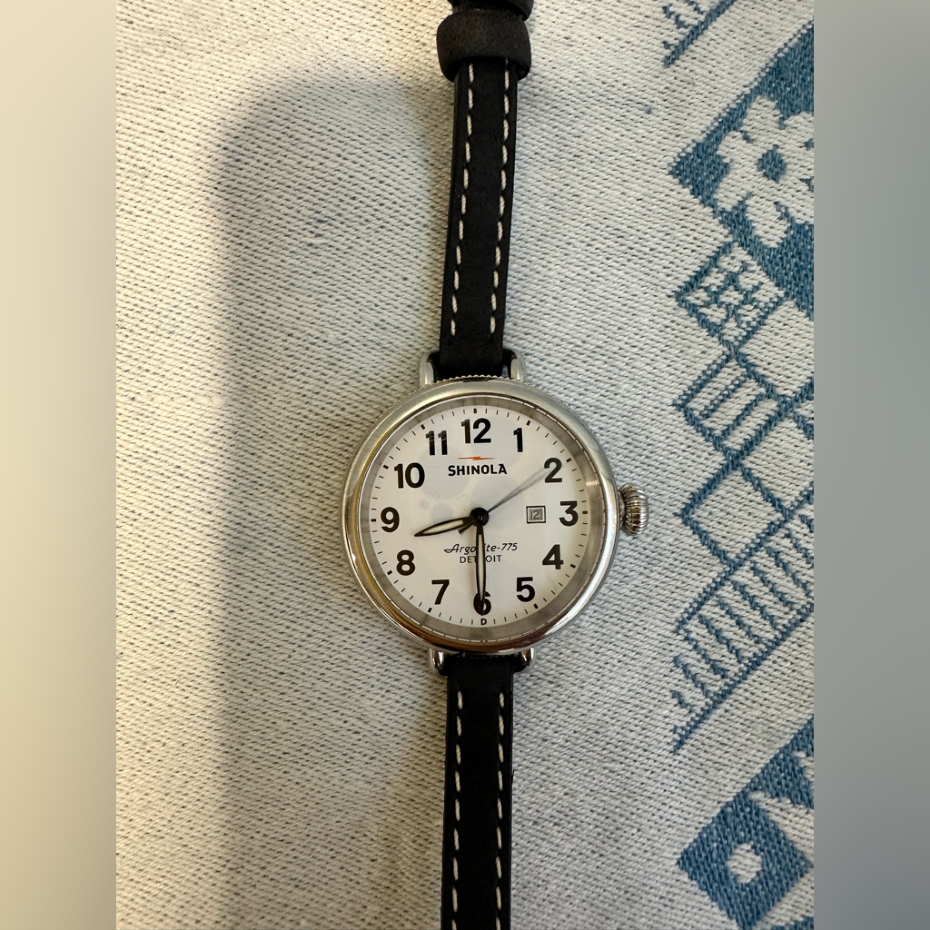 Shinola Birdy Double Wrap Watch Leather Strap